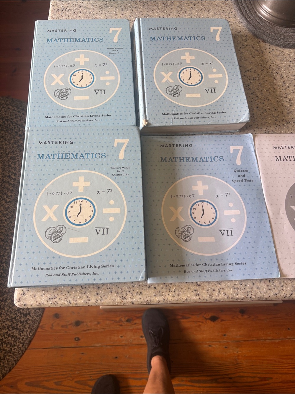 Mastering Mathematics 7 Student Text and 2 Teachers Editions- Light Blue